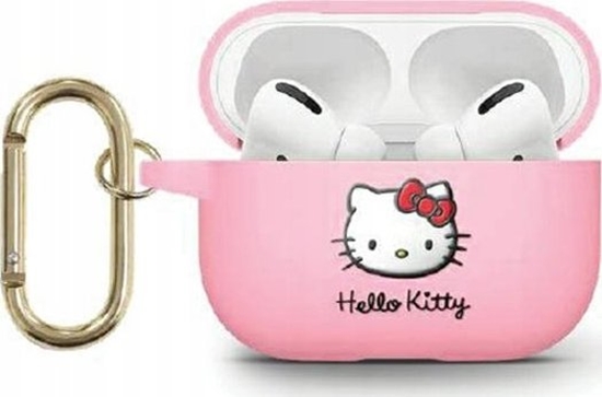 Picture of Sourcing Hello Kitty HKA33DKHSP Airpods 3 cover pink/pink Silicone 3D Kitty Head