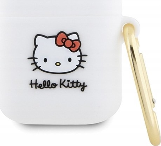 Изображение Sourcing Hello Kitty HKAP3DKHSH Airpods Pro cover white/white Silicone 3D Kitty Head