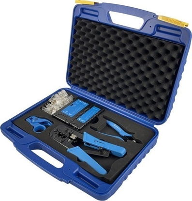 Picture of Zestaw narzdzi Alantec Specjalistyczny zestaw narzdzi instalatorskich w walizce (tester, nó LSA, zaciskarka, stripper, obcinaczki) (NI059)