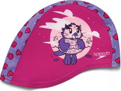 Picture of Speedo Dziecicy czepek poliestrowy Speedo PRINTED POLYESTER CAP IU aria miami lilac/sweet taro