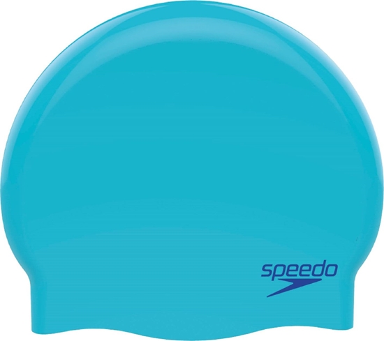 Picture of Speedo Speedo Czepek Pywacki 8-709908420 Plain Moulded Silicoce Junior Blue/blue Niebieski