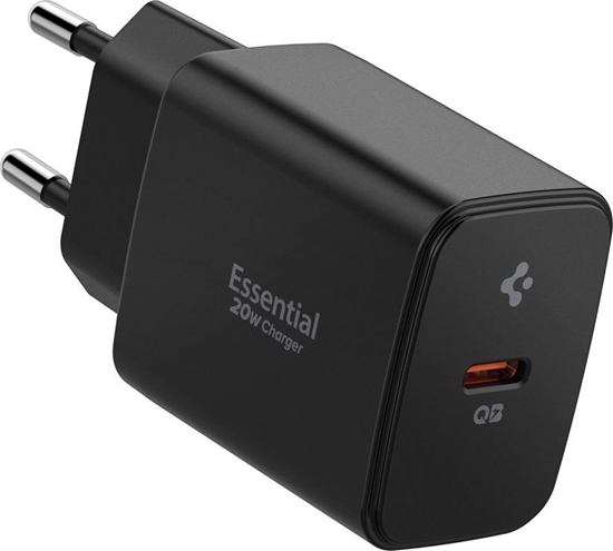 Picture of SPIGEN ESSENTIAL EE201EU 1-PORT NETWORK CHARGER 20W BLACK