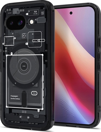 Picture of SPIGEN futera ULTRA HYBRID MAG kompatybilny z MagSafe do GOOGLE PIXEL 9A zero one black