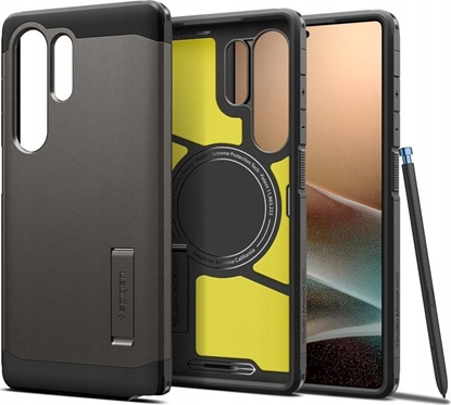 Изображение Spigen Etui Tough Armor MagSafe do Samsung Galaxy S25 Ultra (Gunmetal)