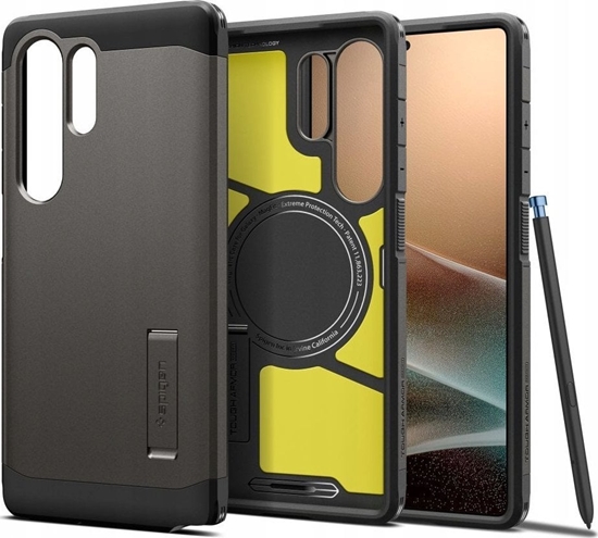 Изображение Spigen Etui Tough Armor MagSafe do Samsung Galaxy S25 Ultra (Gunmetal)