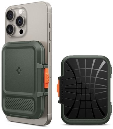 Изображение SPIGEN LOCK FIT MAGSAFE UNIVERSAL MAGNETIC CARD HOLDER MILITARY GREEN