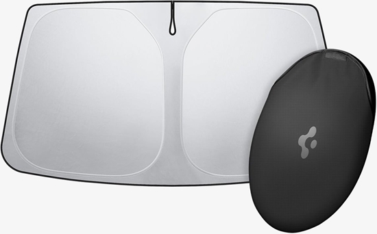 Picture of Spigen Tesla Car Front Windshield Sunshade, black - Tesla Model X