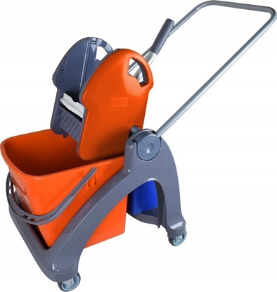 Picture of Splast TS-0001 Wózek jednowiaderkowy 1x25l + WYCISKARKA pomaraczowo-niebieski