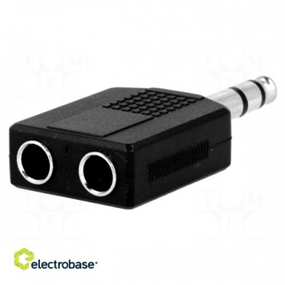 Изображение Splitter; Jack 6.35mm socket x2,Jack 6.35mm plug; stereo