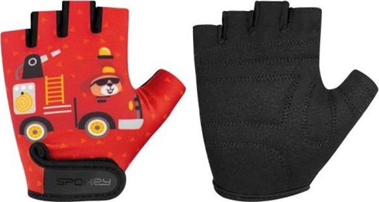 Изображение Spokey Rkawice rowerowe dziecice S czerwone 941126