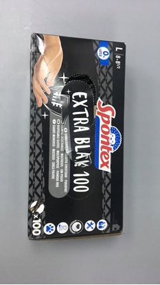 Picture of Spontex Spontex Einmalhandschuhe Extra Black 100 aus Vinyl Gr. L