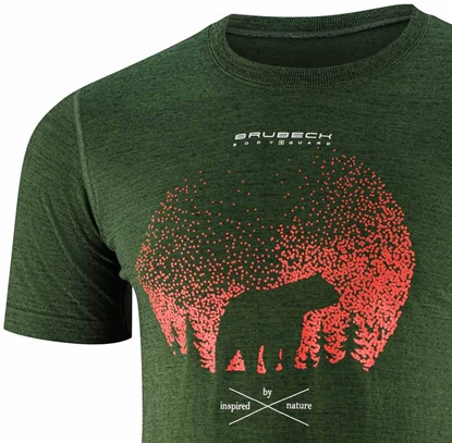 Picture of SS1265M Koszulka mska z krótkim rkawem OUTDOOR WOOL PRO ciemnozielony S - NIEDZWIED 4