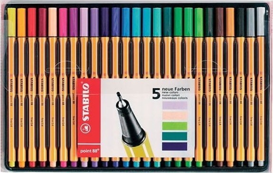 Picture of Stabilo CIENKOPISY STABILO POINT 88 ETUI Z ZAWIESZK 25 KOLORÓW