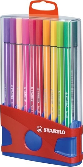 Picture of STABILO ColorParade 20 Pen 68, 20 colours, Multicolour, Bullet tip, 1 mm, Multicolour, Hexagonal