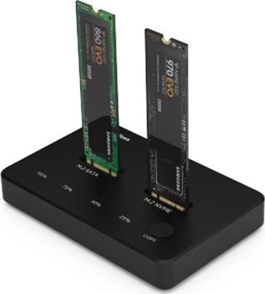 Изображение Stacja dokujca Extra Digital Docking Station 2x M.2 NVME+SATA SSD iki 10Gbps