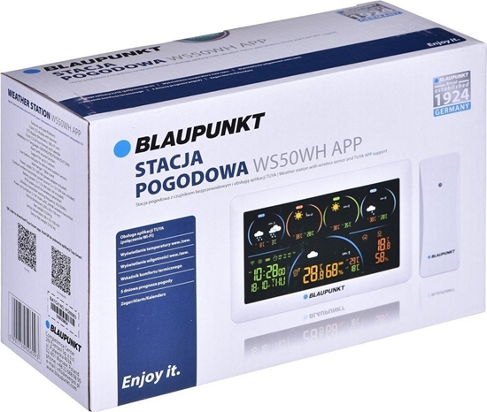 Изображение Stacja pogodowa Blaupunkt Stacja pogodowa z 1 czujnikiem zewntrznym WS50WH APP
