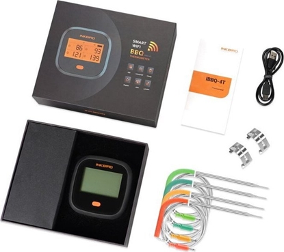 Изображение Stacja pogodowa Termometr cyfrowy Inkbird IBBQ-4T Wi-Fi