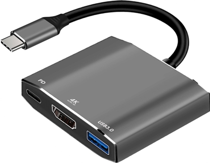 Picture of Stacja/replikator Art USB-C mski / HDMI eski 4K 60Hz / 1x USB3.0 / USB-C 0.15m