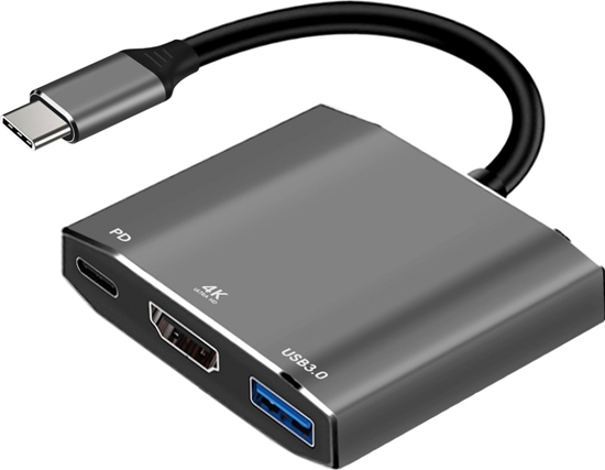 Picture of Stacja/replikator Art USB-C mski / HDMI eski 4K 60Hz / 1x USB3.0 / USB-C 0.15m