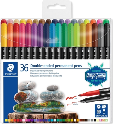 Изображение Staedtler Pisaki dwustronne permanentne Staedtler 36 kolorów