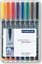Picture of Staedtler Staedtler 313 WP8, Black, Blue, Brown, Green, Orange, Red, Violet, Yellow, Black, Polypropylene (PP), 0.4 mm, 1 pc(s)