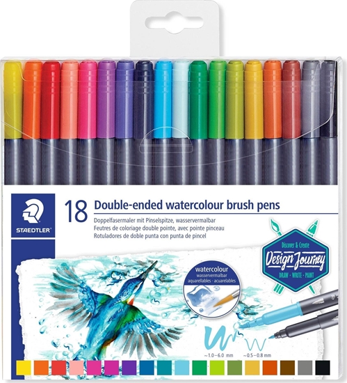 Изображение Staedtler STAEDTLER Fasermaler Doppelspitze wasserverm.18ST