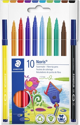 Изображение Staedtler STAEDTLER Fasermaler Noris 10er-Set im Kartonetui 1mm retail