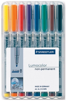 Изображение Staedtler STAEDTLER Folienstift Lumocolor B nonperm 8St