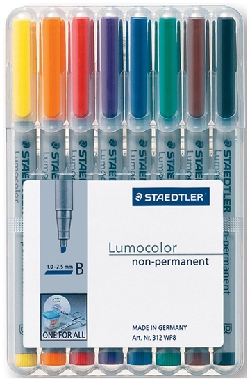Изображение Staedtler STAEDTLER Folienstift Lumocolor B nonperm 8St