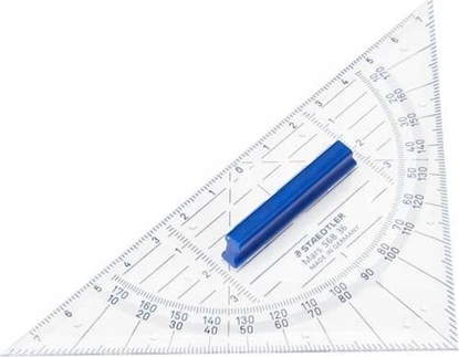 Изображение Staedtler STAEDTLER Geodreieck 16cm P.styrol m.Griff tr