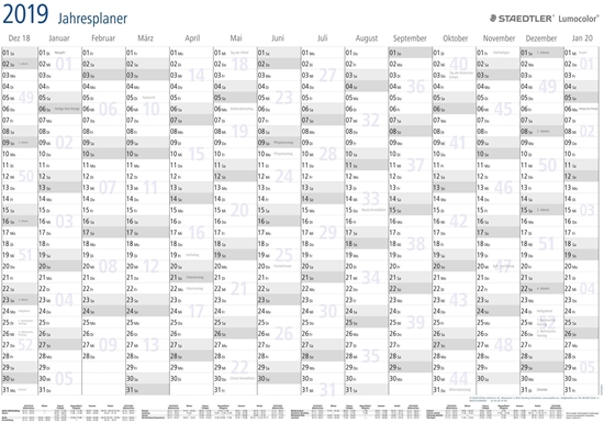 Изображение Staedtler STAEDTLER Jahresplaner Lumocolor year planner 2025 A1 Format