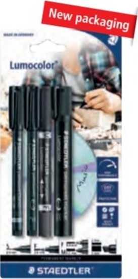 Picture of Staedtler STAEDTLER Marker Set Lumocolor 4St