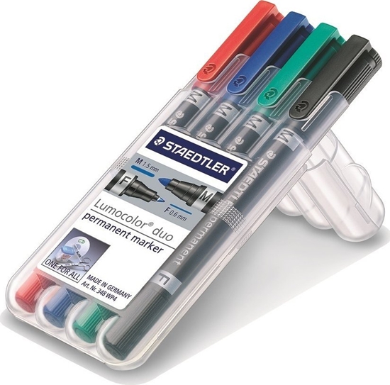 Picture of Staedtler STAEDTLER Perm.Marker Lumocolor duo 4St Box