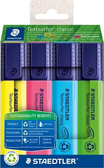 Изображение Staedtler STAEDTLER Textmarker Textsurfer classic 4er-Set sort. retail