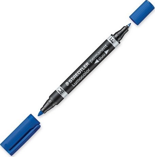 Picture of Staedtler STAEDTLER Zweispitzmarker Lumocolor perm blau 10 Stück