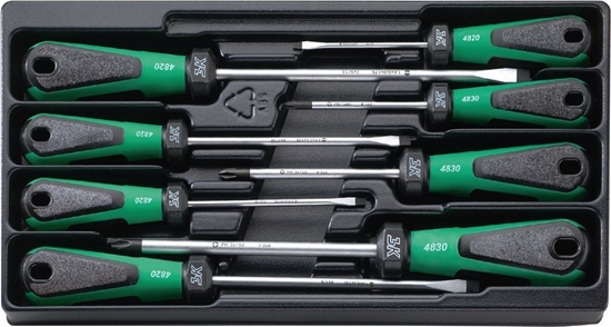 Изображение Stahlwille Wkrtaki z rowkiem + krzyowe PH, zestaw 8-cz. 3K DRALL