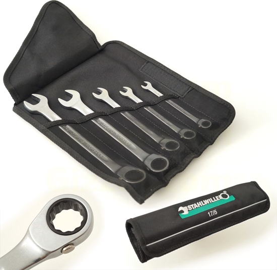Picture of Stahlwille Zestaw kluczy pasko-oczkowych z grzechotk 8-19mm 5szt. (96411705)