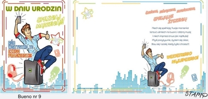 Attēls no Stamp Karnet Bueno B6 + koperta wzór nr 09 Urodziny