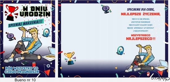 Picture of Stamp Karnet Bueno B6 + koperta wzór nr 10 Urodziny