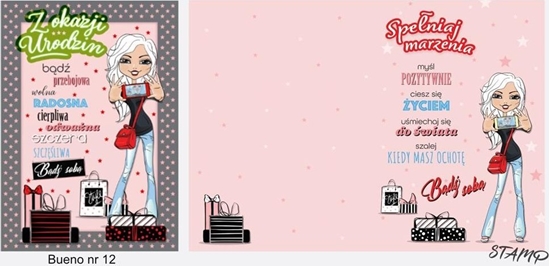 Picture of Stamp Karnet Bueno B6 + koperta wzór nr 12 Urodziny