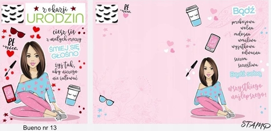 Picture of Stamp Karnet Bueno B6 + koperta wzór nr 13 Urodziny