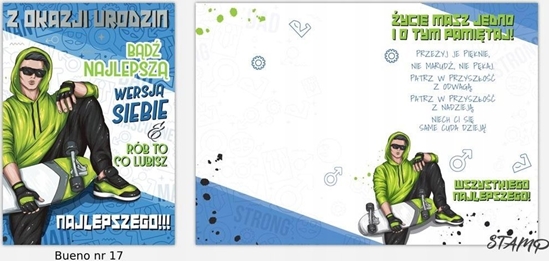 Picture of Stamp Karnet Bueno B6 + koperta wzór nr 17 Urodziny