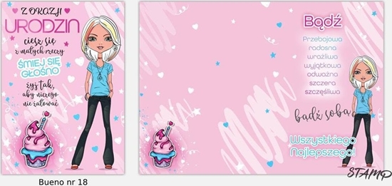 Picture of Stamp Karnet Bueno B6 + koperta wzór nr 18 Urodziny