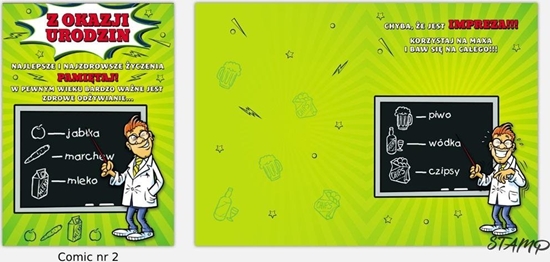 Picture of Stamp Karnet Comic B6 + koperta wzór nr 02 Urodziny