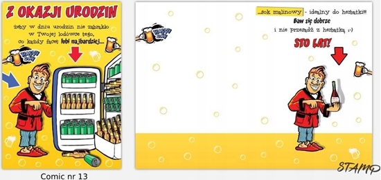 Picture of Stamp Karnet Comic B6 + koperta wzór nr 13 Urodziny
