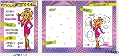 Attēls no Stamp Karnet Comic B6 + koperta wzór nr 14 Urodziny