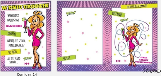 Picture of Stamp Karnet Comic B6 + koperta wzór nr 14 Urodziny