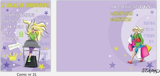 Picture of Stamp Karnet Comic B6 + koperta wzór nr 31 Urodziny