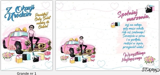 Picture of Stamp Karnet Grande + koperta wzór nr 01 Urodziny
