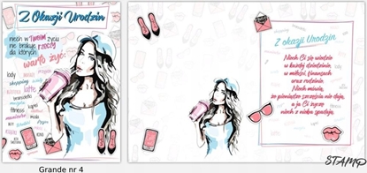 Attēls no Stamp Karnet Grande + koperta wzór nr 04 Urodziny